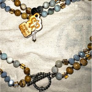 Pink pinache choker style necklace,